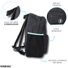 Mochila Casual Escolar Juvenil Emborrachada Impermeável PVC+CANVAS Rabisk